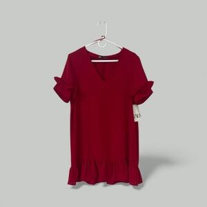 Zara Vivid Red Blouse with Ruffle Details, NEW STRAITS TIMES